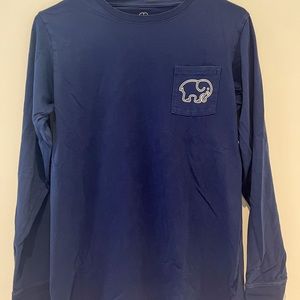 Ivory Ella Navy Blue Long-Sleeve Top